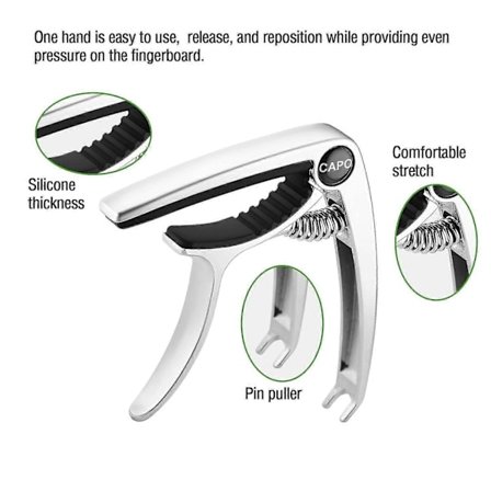 Guitar Capo, Capo, Capo til akustisk guitar, akustisk guitar capo, Capo til elektrisk guitar, akustisk guitar capo 6 strenge, Guitar Capo til [DB]