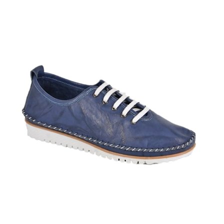 Mod Comfys Dam/Dam Flexi Softie Läder Sneakers 5 UK Marinblå