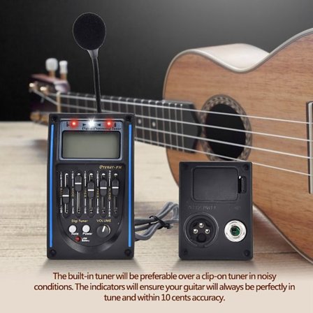 5-kaistainen esivahvistin EQ-taajuuskorjain Piezo digitaalinen viritin mikrofoni akustiselle kitaralle