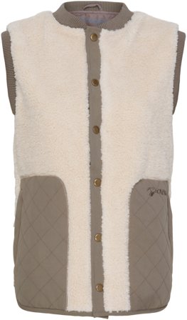Catago Paula Faux Fur Vest naisten liivi, Sandshell