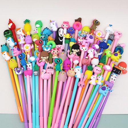 20 stk. tegneserie 0,38 mm gelpenn signaturpenn søt kreativ