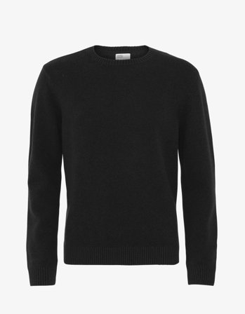 Classic Merino Wool Crew - Deep Black - L