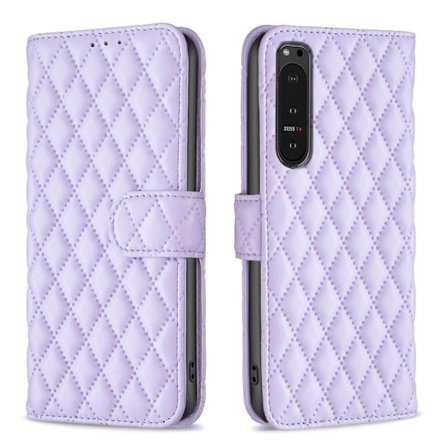 Rhombus mat Sony Xperia 10 VI flip etui - Lilla
