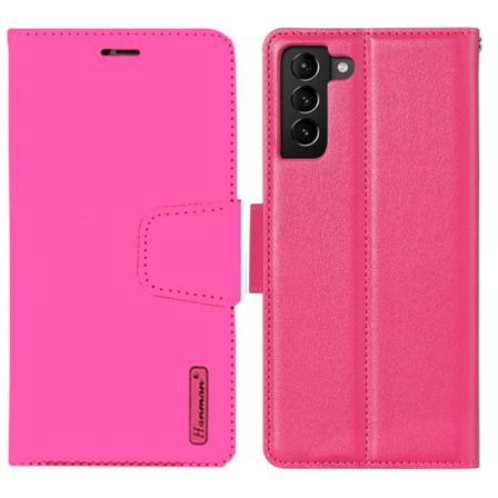 Samsung Galaxy S21 Plus - Professionellt Hanman Plånboksfodral Rosaröd