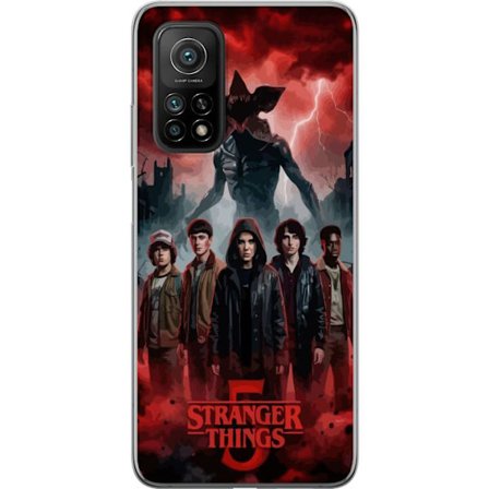 Yhteensopiva Puhelinkuori Xiaomi Xiaomi Mi 10T Pro 5G Pimeä Stranger Things -inspiroima fantasiakuvaus salamalla, dramaattisella taivaalla ja intensi