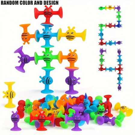 25-pack Sugleksaker för barn - Sensoriska och avkopplande, färgglada byggklossar, perfekt för 3-7 år, idealisk present för resor och fester. Bäst[D]