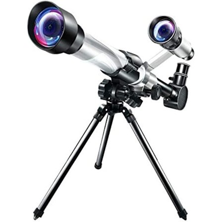 Teleskop for barn, voksne og nybegynnere, 50 mm blenderåpning, astronomisk teleskop, refraktor, stativ, søker for camping og stjernekikking, observer 