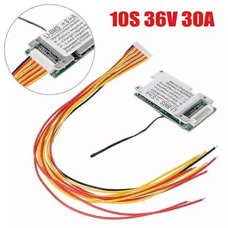 10S 36V 30A Li-Ion Batteribeskyttelse BMS PCB-kort med Balansefunksjon js