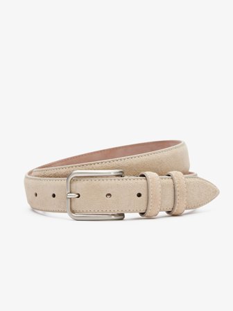 John Henric Men's Beige Skinnbelte Size 85