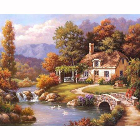 Full 5d Diy Diamond Painting Cross Stitch Höst Broderi Mosaic Rh Som På Bilden 1 50x70cm