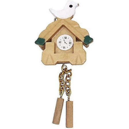 Dukkehusmøbler, Dukkehus Miniatyr Klokke 1:12 Utsøkt Fugle Veggklokke i Tre