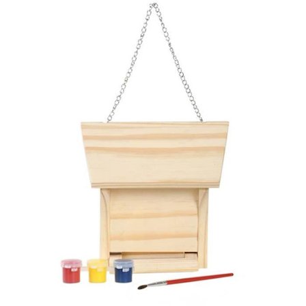 Anpassningsbar foderautomat - Trä - Vildfågel - 17,60 cm höjd