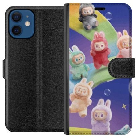 Yhteensopiva Lompakkokotelo Apple iPhone 12 mini La.bubu sateenkaari juliste la.bubu hahmo pupu asu lelut söpö pastelli värikäs anime tyyli suunnittel