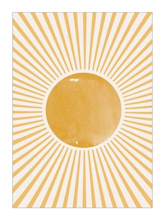 Poster & Frame The Miuus Studio - Boho Sun - Yellow - 50X70CM