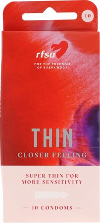 RFSU Thin Kondomer 10 stk, Mænd, Krop & Helse, Kondomer