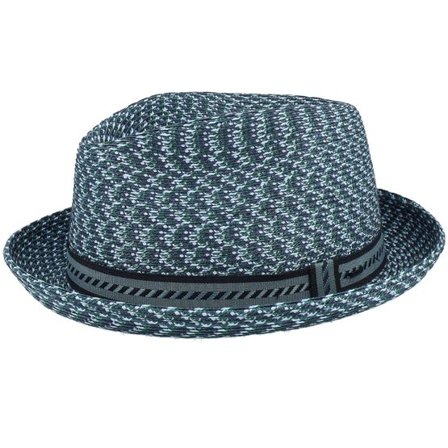 Bailey - Blå straw Hatt - Mannes Midnight Blue Straw Hat @ Hatstore