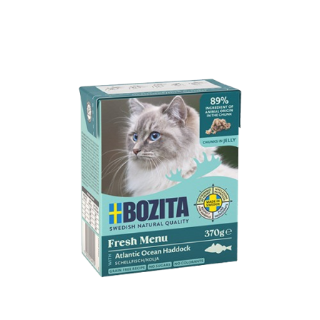 Bozita Katt - Hyse i gelé 370 g - Katt - Kattefôr & kattemat - Våtfôr og våtmat - ZOO.no