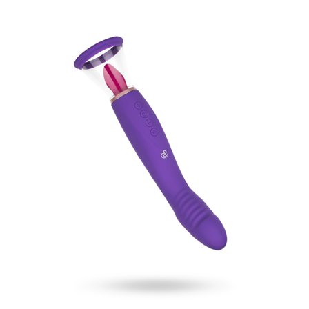 Pleasure Pump With G-Spot Vibrator - Purple - Easy Toys