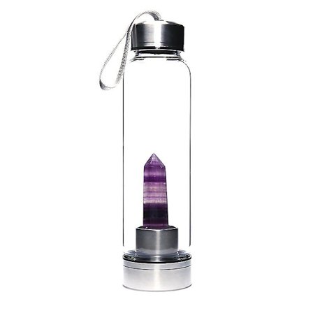 Hexagonal prisma Kristall Energiglas Vattenflaska Stor kapacitet Vattenkopp