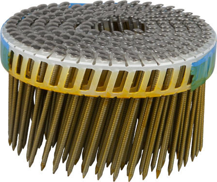 ESSVE 774639 Maskinspiker coil, Ø 2,5 mm, 15°, kulehode 2,5 x 75 mm, 875-pakning, Innfesting