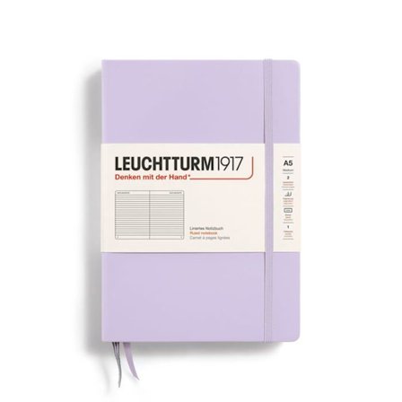 Leuchtturm1917 - 365482 - Anteckningsbok Medium (A5), Hårdhäftad, 251 numrerade sidor, Lila, linjerad