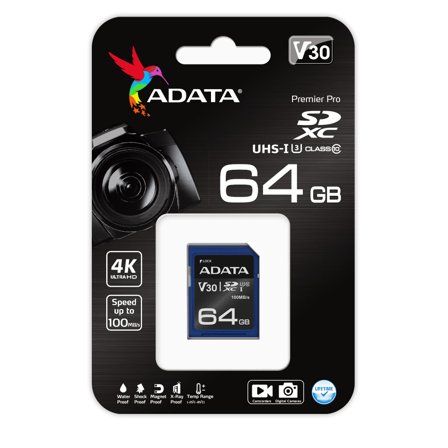 ADATA Premier Pro - flashminnekort - 64 GB - SDXC UHS-I