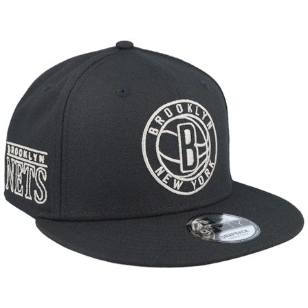 New Era - NBA Schwarz Snapback Cap - Brooklyn Nets NBA Wordmark 9FIFTY Black Snapback @ Hatstore