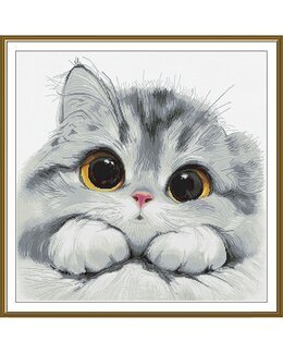 Broderipakke Bilde Sjenert kattunge - Nova Sloboda