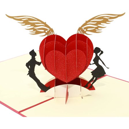 3D Pop Up-kort med naturlig kuvert - Premium tykt lykønskningskort