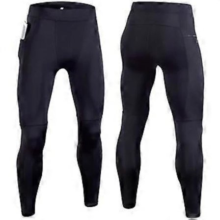 NY-Kompressions Tights Leggings Herr Löpning Sport Träning Gym Fitness Jogging Byxor Snabbtorkande svart S