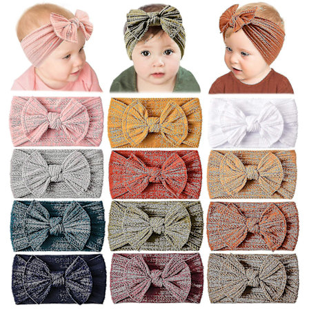 12-pakke Baby Nylon Hårbøjler Hårbånd