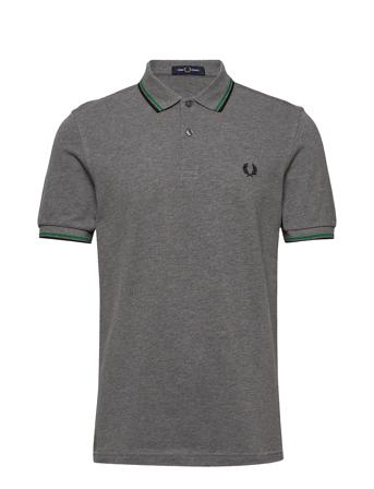 Twin Tipped Fp Shirt Polos Short-sleeved Grå Fred Perry