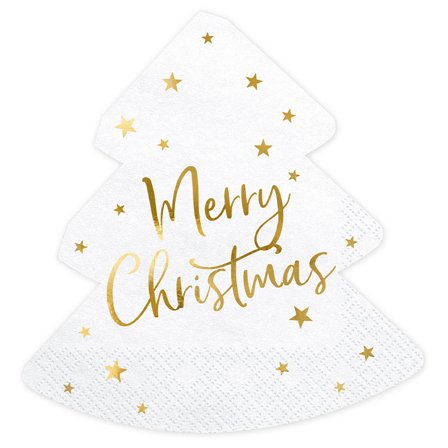 Julgran Vit Servett 20-pack