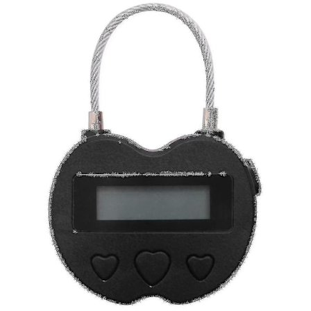 Smart Time Lock LCD-display Tidslås USB Uppladdningsbar Temporär Timer Hänglås Rese Elektronisk Timer Svart