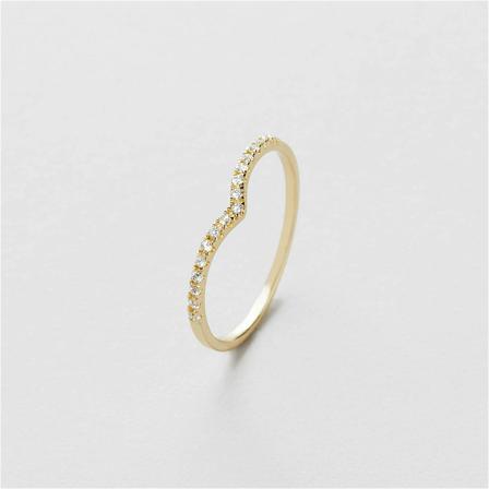 Diamond Wishbone Ring