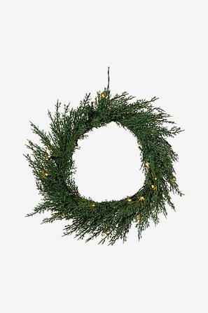 Jotex - Kranssi Thuja 40 cm Vihreä - Osta Joulun koristevalot Jotex