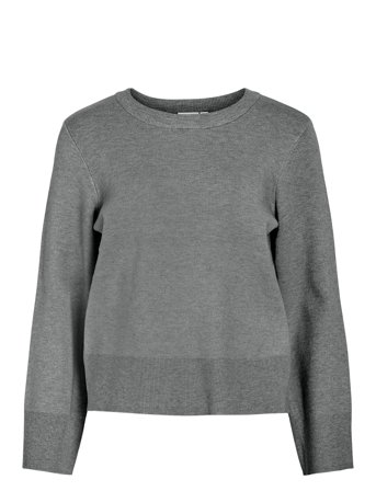 Vila Vicassie O-Neck L/S Knit Top - Noos - Grey - L