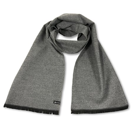 Metro | Grijze effen sjaal van gemengde stof voor mannen - Wintersjaals