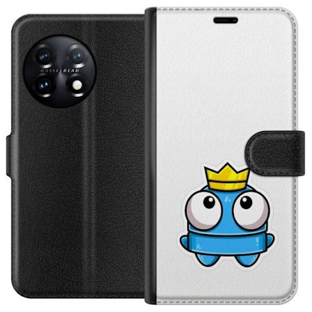 Kompatibel Tegnebogsetui til OnePlus OnePlus 11 Blå tegnet figur med krone og store øjne i legende kongelig stil