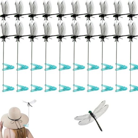 5-40 stk 3D Øyenstikkerklips – Kunstige Dekorative Klips for Hage, Balkong & Utendørsbruk_TF_TF