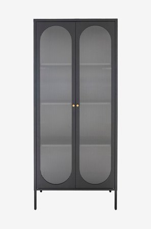 House Nordic - Vitrineskab, Adelaide 35x80x180 cm - Sort - Skabe - Fra Homeroom