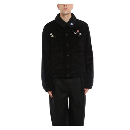 Fred Perry, Padded Courdory Jacket Zwart, Heren, Maat:L