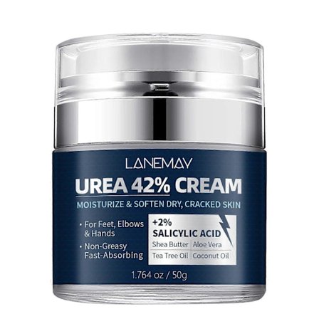 Urea Fodcreme Urea Creme 42 procent, Fodcreme til sprukne hæle og tør hud, Fugtighedscreme til fødder til ru og hård hud, Urea Lotion til kvinder
