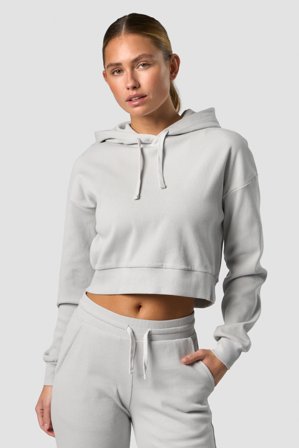 ICANIWILL - Recharge Cropped Hoodie Wmn Light Grey - Naiset - Treenivaatteet ICIW:ltä