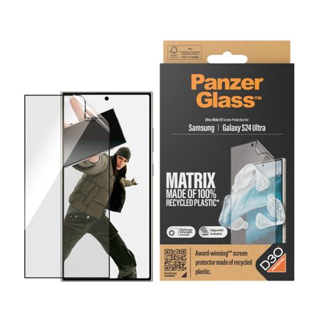 PanzerGlass Matrix - skjermbeskyttelse for mobiltelefon - med D3O, ultravid passform med AlignerKit