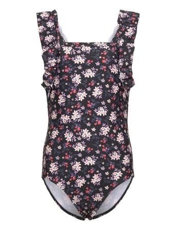 Swimsuit W. Frills, Aop Color Kids Patterned