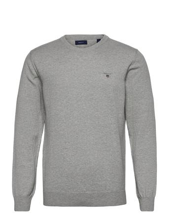 Cotton C-Neck Grey GANT