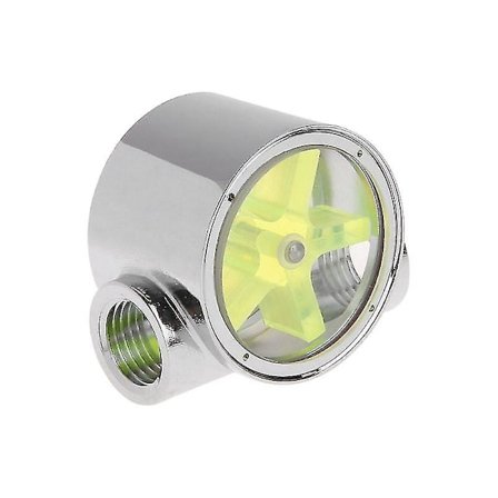 Vannkjøling Flow Indikator Meter Kobber Forkrommet 2 Veier G1/4 Gjengede Deler