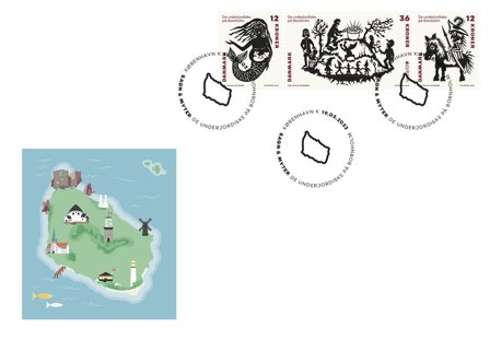 Danmark - EUROPA 2022 Sagn & myter - Førstedagskuvert med frimærker