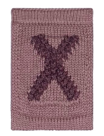 Smallstuff | Knitted Letter X, Rose | ONE SIZE 10 cm